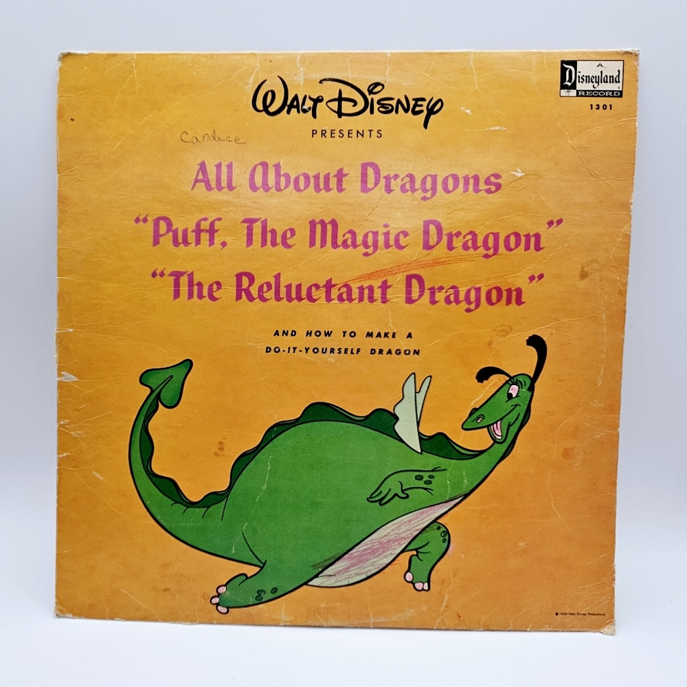 VINTAGE | 1966 Disney Disneyland All About Dragons vinyl record